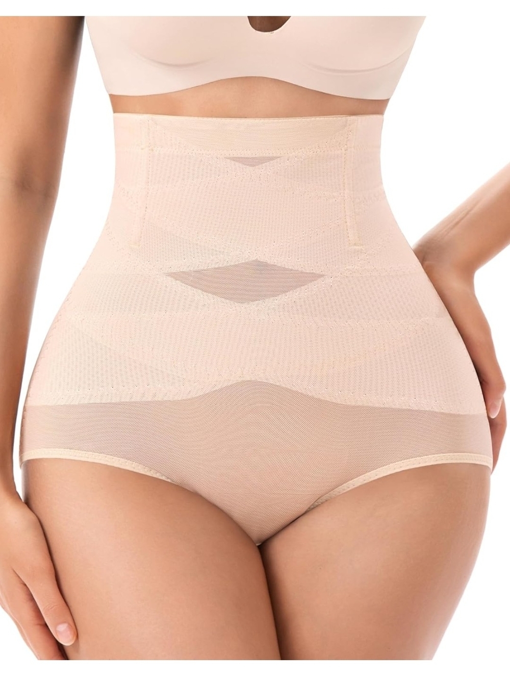 High-Waist Shaping Briefs - Nude